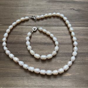 Freshwater Pearl Jewelry Set – Necklace & Bracelet – Teng Yue